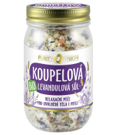 Purity Vision Levandulová koupelová sůl (400 g) - uvolní svaly a zrelaxuje