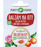 Purity Vision Balzám na rty BIO (12 ml) - s vůní růže a pomeranče