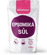 Allnature Epsomská sůl - 1 kg - detoxikuje a uvolňuje svaly