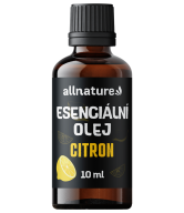 Allnature Esenciální olej Citron (10 ml) - podporuje dobrou náladu a koncentraci