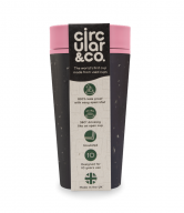 Circular Cup (340 ml) - černá/růžová - z jednorázových papírových kelímků