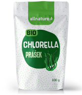 Allnature Chlorella prášek BIO (100 g) - podporuje trávení a správnou činnost jater