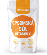 Allnature Epsomská sůl Vitamín C (1 kg) - pro relaxaci těla a obnovu pokožky