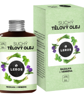 LEROS Suchý tělový olej BIO (100 ml) - Bazalka & verbena - i pro výživu vlasových konečků a nehtů