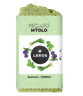 LEROS Pečující mýdlo (90 g) - Bazalka & verbena - se zeleným jílem