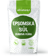 Allnature Epsomská sůl Dubová kůra (1 kg) - uvolňuje svaly a detoxikuje tělo