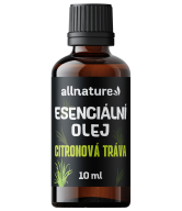 Allnature Esenciální olej Citronová tráva (10 ml) - osvěžuje prostor a nevoní hmyzu