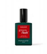 Manucurist Green Flash LED gel lak na nehty - Pomegranate (15 ml) - červená barva